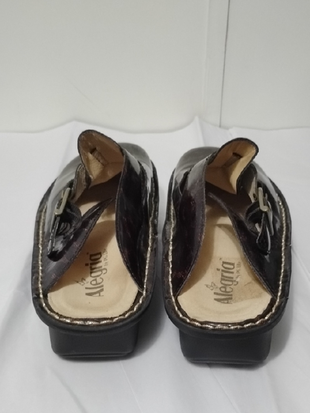 Allegra Women's 39 Leather Slip-On Buckle Shoes in Dark Brown - Picture 10 of 10